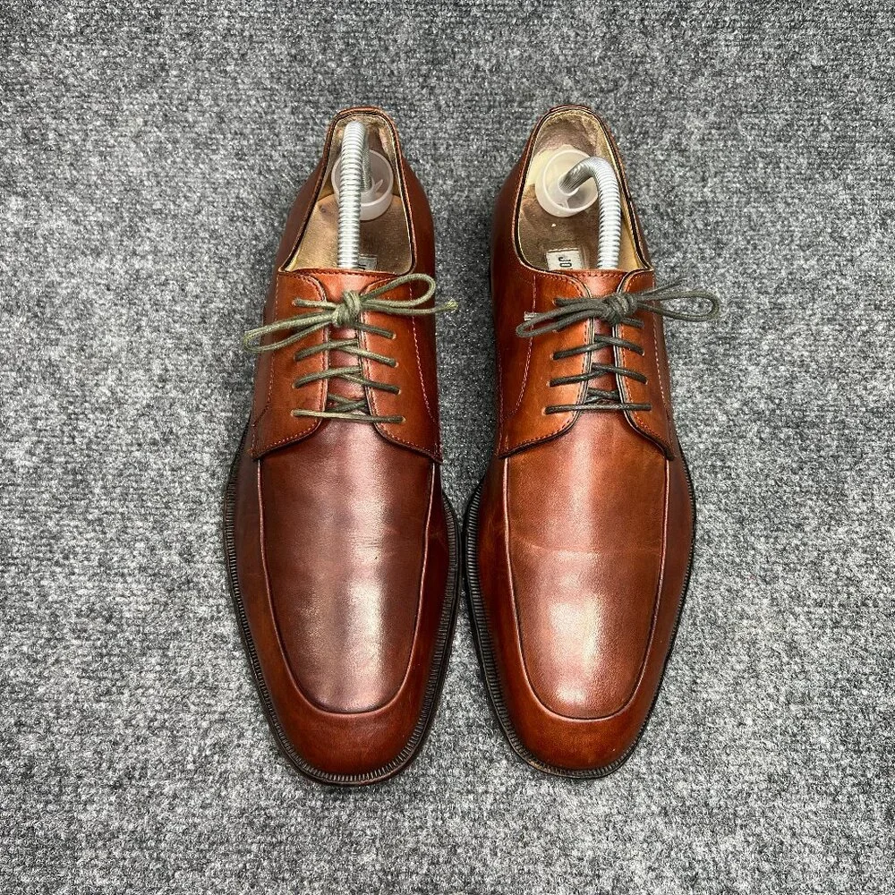 Johnston Murphy‎ Derby Shoes Men's Size 10 Brown Leather Lace Up Dress Oxfords